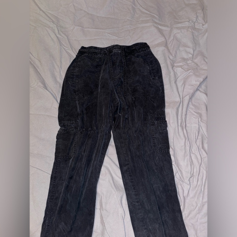 american eagle black joggers size extra small